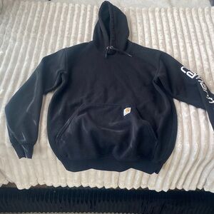 Carhartt Black Hoodie with Sleeve Logo